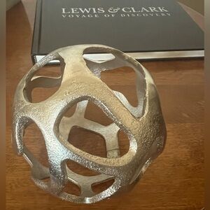 Decorative Metal Sphere home accent sculpture